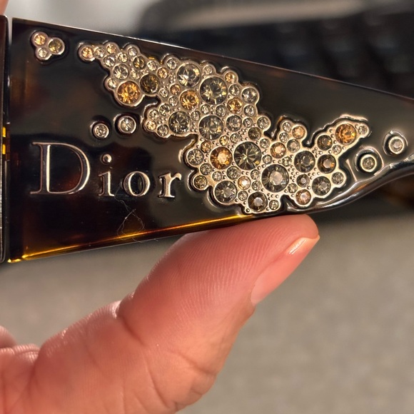 Dior Strassy Sunglasses ๐ Beautiful design with Crystals no stones missing. - Picture 3 of 8
